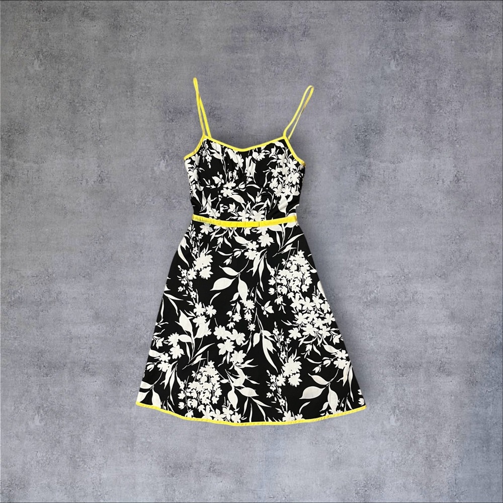 Black White & Yellow Sun Dress